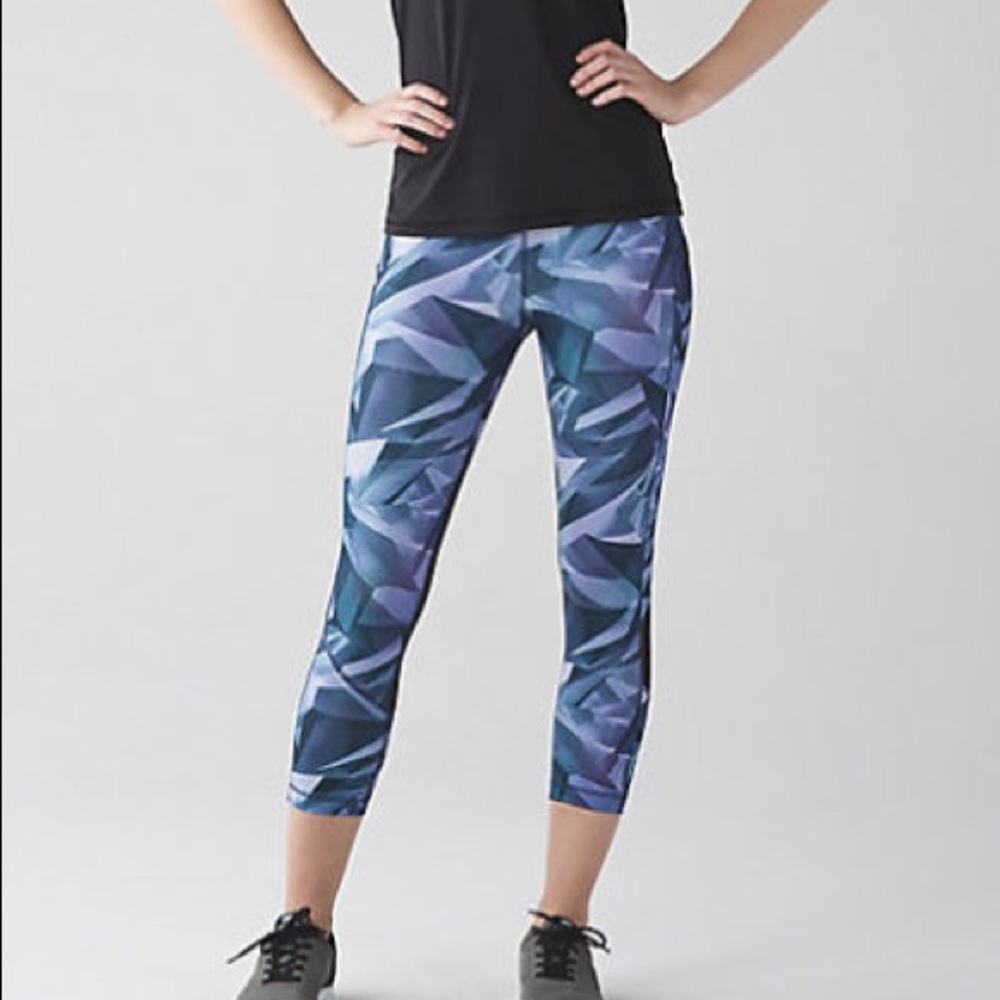 Lululemon crops with mesh detail